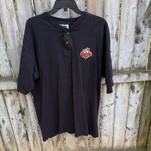 Baltimore Orioles VTG Lee Sport Henley Short Sleeved Shirt T-shirt Vintage XL